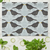 Black Bird Teetuch Geschirrtuch (Gefaltet)