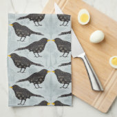 Black Bird Teetuch Geschirrtuch (Viertel Falte)