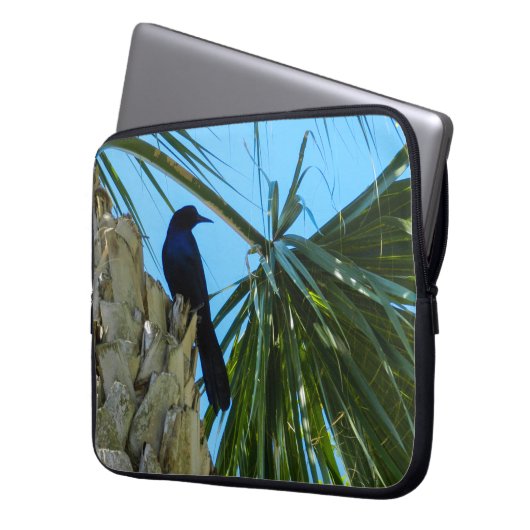 Black Bird Tree Laptopschutzhülle (Vorderseite Links)