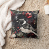 Black Bird Weihnachten Kissen (Decke)