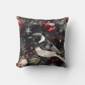 Black Bird Weihnachten Kissen (Vorderseite)