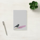 Black Birds Feather Pen Raven Post-it Klebezettel (Büro)