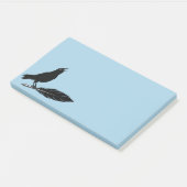 Black Birds Feather Pen Raven Post-it Notes Klebezettel (angewinkelt)