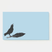 Black Birds Feather Pen Raven Post-it Notes Klebezettel (Vorderseite)
