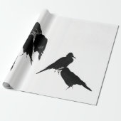BLACK BIRDS JAPANESISCHES DRUCKWrapper Geschenkpapier (Ungerollt)