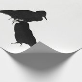 BLACK BIRDS JAPANESISCHES DRUCKWrapper Geschenkpapier (Ecke)