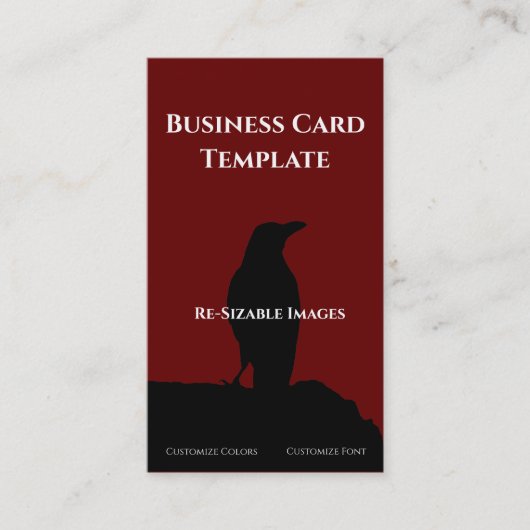 Black Birds Logo Raven Business Card Visitenkarte (Vorderseite)