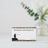 Black Birds Logo Raven Business Card Visitenkarte (Stehend Vorderseite)