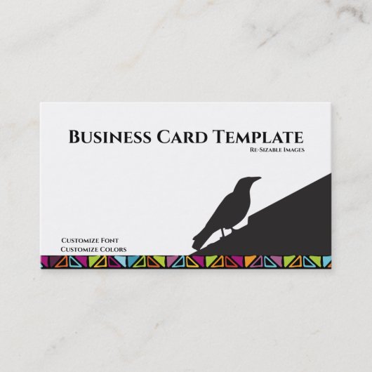 Black Birds Logo Raven Business Card Visitenkarte (Vorderseite)