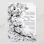 Black Birds & Wirbel #8 Einladung zur Hochzeit (Vorne/Hinten)