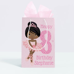 Black Birthday Ballerina Mittlere Geschenktasche Geschenktüte
