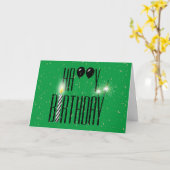 Black Birthday Balloons mit Sparkler Karte (Gelbe Blume)