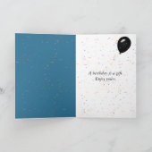 Black Birthday Balloons mit Sparklern Karte (Innenseite)