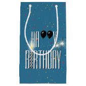Black Birthday Balloons und Sparkler Kleine Geschenktüte (Vorderseite)