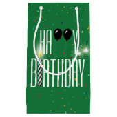 Black Birthday Balloons und Sparkler Kleine Geschenktüte (Vorderseite)