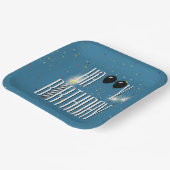 Black Birthday Balloons und Sparkler Pappteller (Gewinkelt)