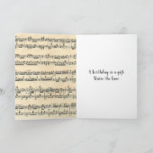 Black Birthday Bow on Music Karte (Innenseite)