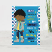 Black Birthday Boy Karte (Vorderseite)