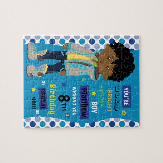 Black Birthday Boy Puzzle (Horizontal)