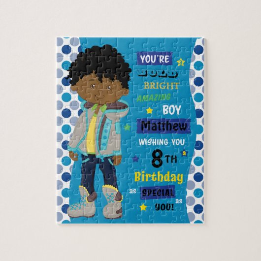 Black Birthday Boy Puzzle (Vertikal)