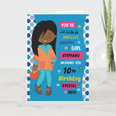 Black Birthday Girl Karte (Vorderseite)