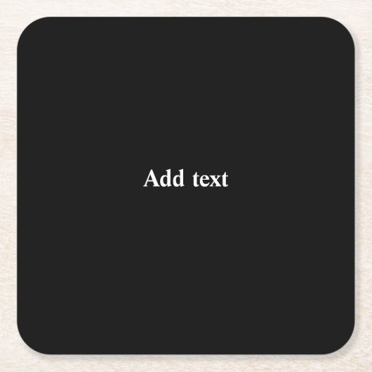 Black-black, simply elegant template, rechteckiger pappuntersetzer (Vorderseite)