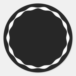 Black Blank Circle Custom Spice Sticker