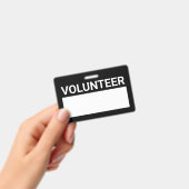 Black Blank Volunteer Abzeichen Ausweis (Handheld)