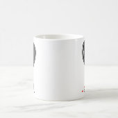 Black Bleeding Cut Open Broken Heart Goth Valentin Kaffeetasse (Mittel)