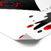 Black Bleeding Cut Open Broken Heart Goth Valentin Poster (Ecke)