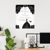 Black Blonde Hair Princess 16 . Geburtstag Willkom Poster (Heimbüro)