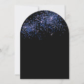 Black Blue 30. Balloons Adult Arch Geburtstag Einladung (Rückseite)