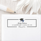 Black Blue Abschluss Class Cap und Tassel-Adresse (Insitu)