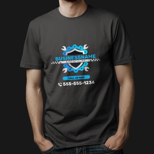 Black & Blue Automotive Auto im Detail Auto repari T-Shirt