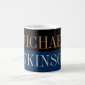 Black Blue Bold Text Trendy Stilvoll Ihr Name Kaffeetasse (Mittel)