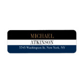 Black Blue Bold Text Trendy Stylish Modern (Vorne)