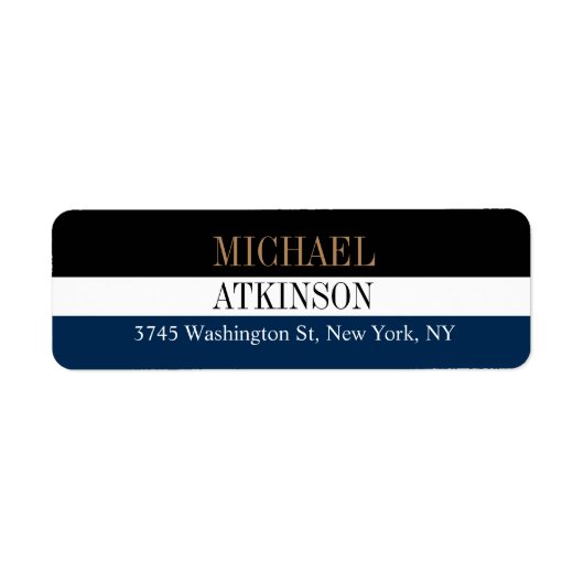 Black Blue Bold Text Trendy Stylish Modern (Vorne)