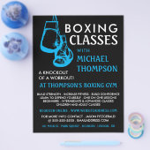 Black & Blue Boxing Handschuhe, Boxing Class Adver Flyer (Einzeln)