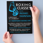Black & Blue Boxing Handschuhe, Boxing Class Adver Flyer (Hand)