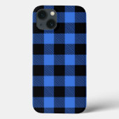 Black Blue Buffalo Karierter Karo Pattern Case-Mate iPhone Hülle (Rückseite)