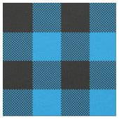 Black Blue Buffalo Kariertes Muster | Lumberjack Stoff (Nahaufnahme)