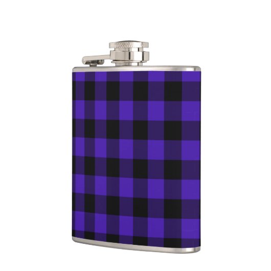 Black Blue Check Flask Flachmann (Links)