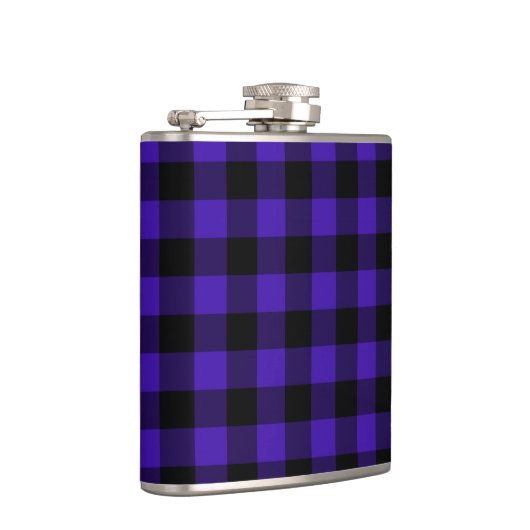 Black Blue Check Flask Flachmann (Rechts)