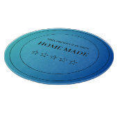 Black Blue Circle Pizza Cutting Board Schneidebrett (Ecke)