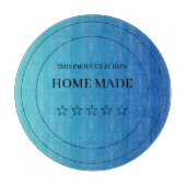 Black Blue Circle Pizza Cutting Board Schneidebrett (Vorderseite)