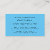 Black & Blue Diamond Baby Shower Ticket Einladung (Rückseite)