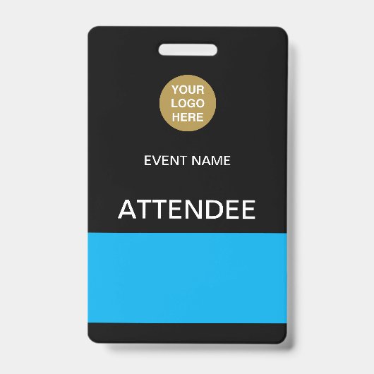 Black Blue Event ID Abzeichen Ausweis (Vorderseite)