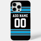 Black Blue Football Jersey Individuelle Name Numbe Case-Mate iPhone Hülle (Rückseite)