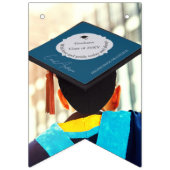 Black Blue Foto Glückwunschs Grad Graduate Abschlu Wimpelkette (Erste Fahne)