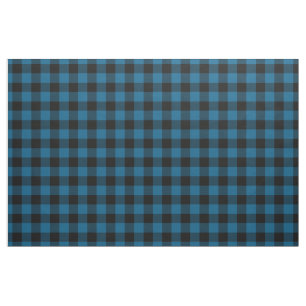 Black Blue Gingham Karos Stoff